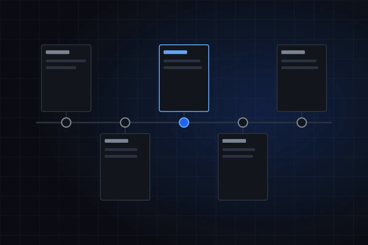 Illustration of a milestone timeline across two weeks